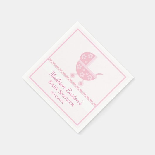 Roze Baby shower van het griffiemeisje Servet (Hoek)