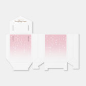 Roze Baby shower van het hart Bedankdoosjes (Uitgevouwen)