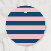 Roze Baby shower van het meisje van de marine Bedankjes Labels (Achterkant)