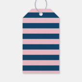 Roze Baby shower van het meisje van de marine Cadeaulabel (Achterkant)