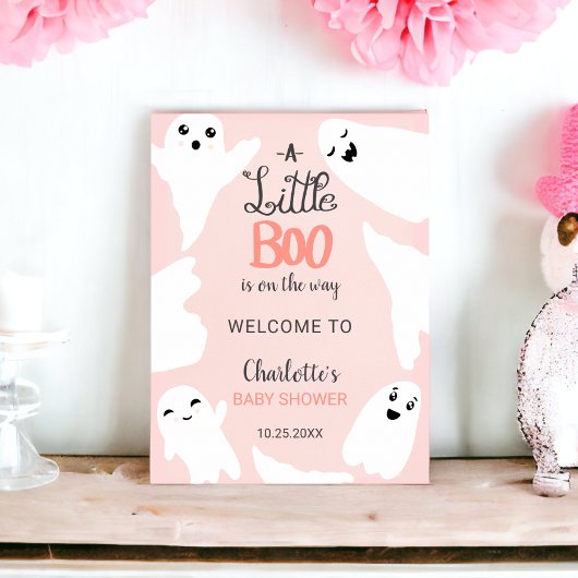 Roze baby shower van kleine boegspoken uit Hallowe Poster