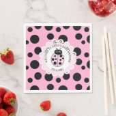 Roze Baby shower van Ladybug Girl Servet (Insitu)