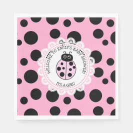 Roze Baby shower van Ladybug Girl Servet