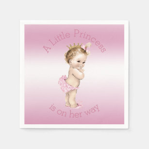 Roze Baby shower van Little Princess Servetten