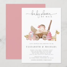 Roze Baby shower van Mail Girl Boho over lange afs