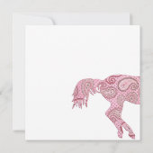 Roze Baby shower van Paisley Horse Kaart (Achterkant)