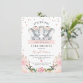 Roze Baby shower van vlinderbloemigen Kaart (Staand voorkant)