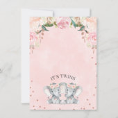 Roze Baby shower van vlinderbloemigen Kaart (Achterkant)