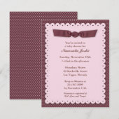 Roze Baby shower Vaste uitnodiging (Voorkant / Achterkant)