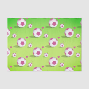 Roze Baby shower Voetbal   Weefselpapier Tissuepapier