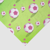 Roze Baby shower Voetbal | Weefselpapier Tissuepapier (Detail)