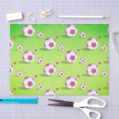 Roze Baby shower Voetbal | Weefselpapier Tissuepapier (Craft)