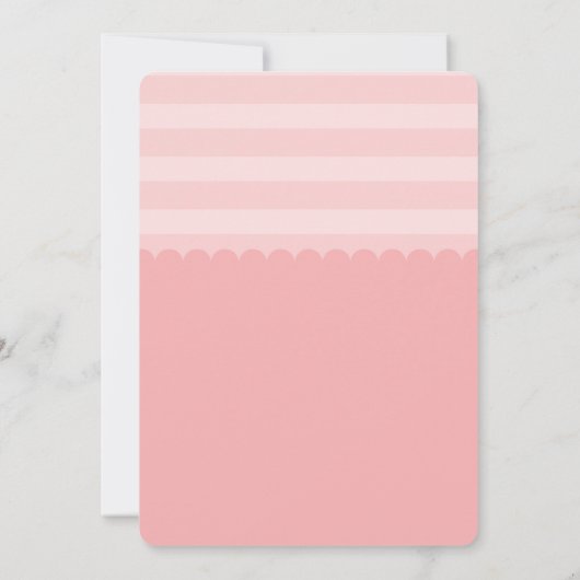 Roze Baby shower voor afspelen Kaart (Achterkant)