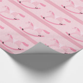 Roze baby shower voor het wikkelen van paardenpaar cadeaupapier (Hoek)