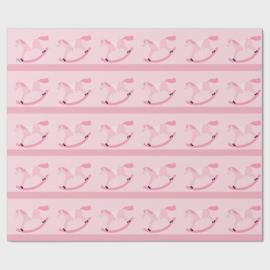 Roze baby shower voor het wikkelen van paardenpaar cadeaupapier (Vlak)