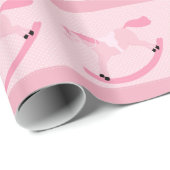 Roze baby shower voor het wikkelen van paardenpaar cadeaupapier (Rol Hoek)