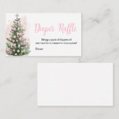 Roze Baby shower voor kerstmis Visitekaartje (Voorkant / Achterkant)