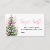 Roze Baby shower voor kerstmis Visitekaartje (Voorkant)