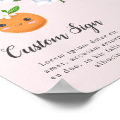 Roze Baby shower voor kleine coupures Aangepast te Poster (Hoek)