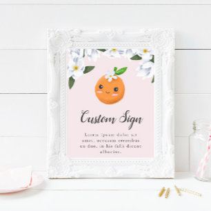 Roze Baby shower voor kleine coupures Aangepast te Poster