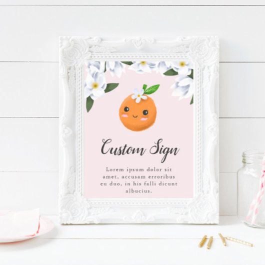 Roze Baby shower voor kleine coupures Aangepast te Poster