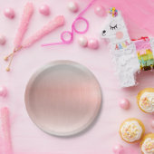 Roze Baby shower voor metaalweddenschappen Papieren Bordje (Feest)