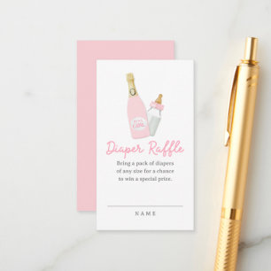 Roze Baby shower voor oraal gebruik Informatiekaartje