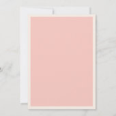 Roze  Baby shower voor Typografie Kaart (Achterkant)