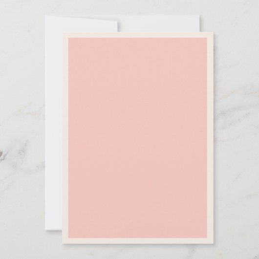 Roze Baby shower voor Typografie Kaart (Achterkant)