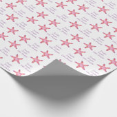 Roze baby shower voor verpakkingsdoeleinden cadeaupapier (Hoek)