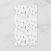 Roze Baby shower voor Wildflower Crest Display Informatiekaartje (Achterkant)