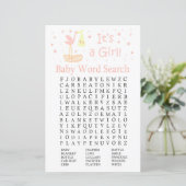 Roze Baby shower voor winkelnest Word Search Game (Staand voorkant)