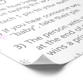 Roze Baby shower voor wintersnowflake Poster (Hoek)