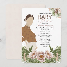 Roze Baby Shower voor Zwangere Moeder Kaart