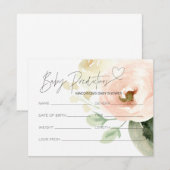 Roze Baby shower voorspelling spelkaart Informatiekaartje (Voorkant / Achterkant)