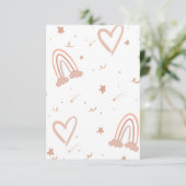 Roze Baby shower Wenskaart Bedankkaart (Staand voorkant)