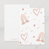 Roze Baby shower Wenskaart Bedankkaart (Voorkant / Achterkant)