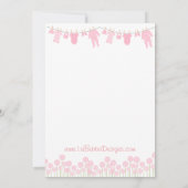 Roze Baby shower wenst Baby Kaart (Achterkant)