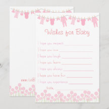 Roze Baby shower wenst Baby