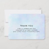 Roze Baby showers Bedankt van Flamingo & Palm Tree Kaart (Achterkant)