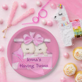 Roze Baby showers Borden voor papier van de partij Papieren Bordje (Feest)