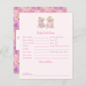 Roze Baby showers en adviezen van de Tea Party (Voorkant / Achterkant)