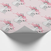  roze Baby showers inpakpapier (Hoek)