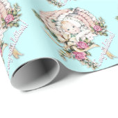  roze Baby showers inpakpapier (Rol Hoek)