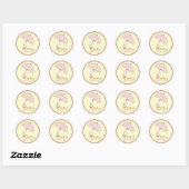 Roze Baby showers paraplu Sticker (Vel)
