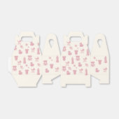 Roze Baby showers patroon Bedankdoosjes (Uitgevouwen)
