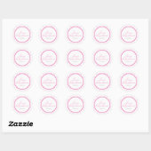 Roze baby showers stickers (Vel)