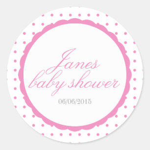 Roze baby showers stickers