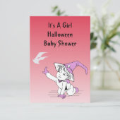 Roze Baby showers uitnodigingskaarten Kaart (Staand voorkant)