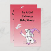 Roze Baby showers uitnodigingskaarten Kaart (Voorkant / Achterkant)